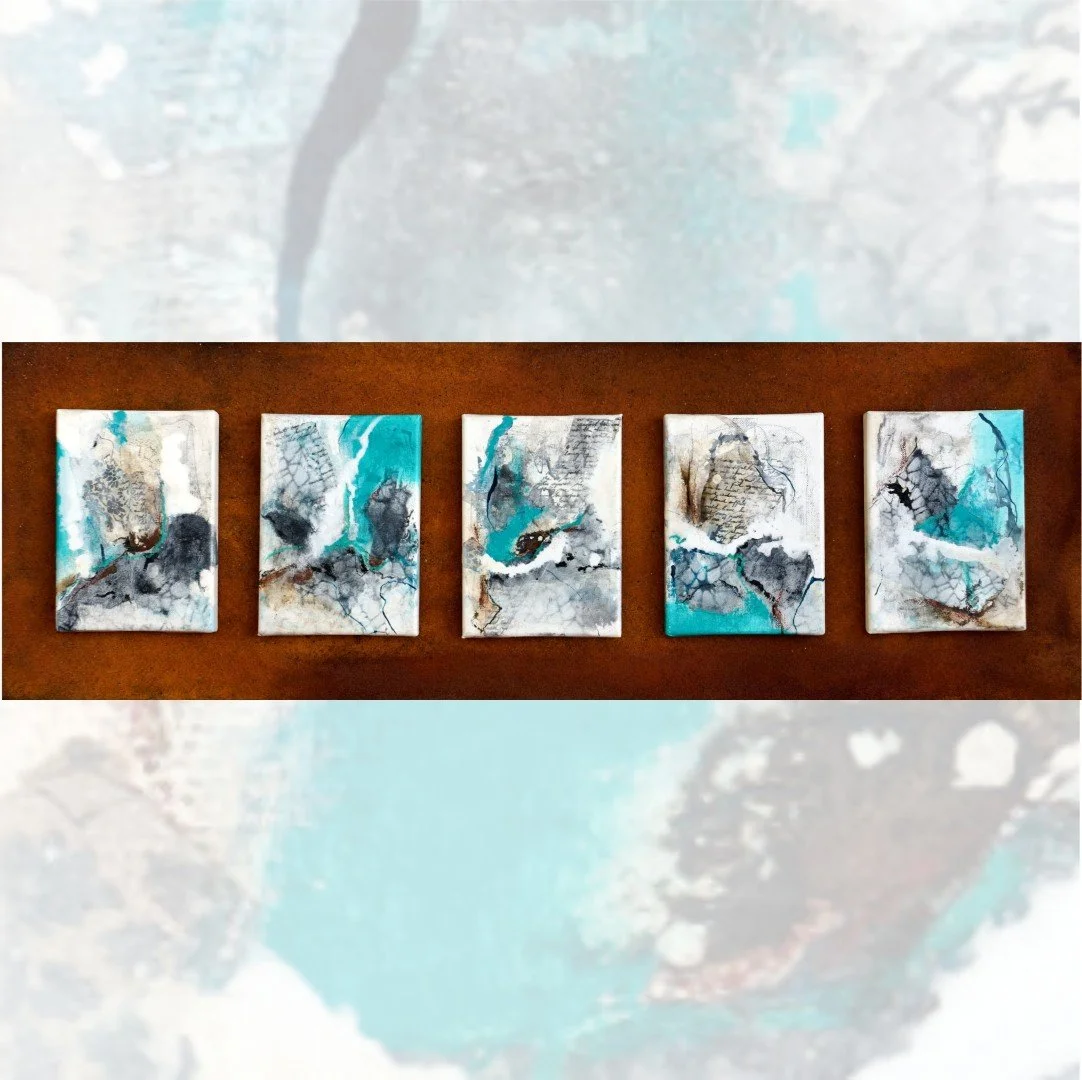 Originalkunstwerk "love letter", 30x90 cm, mit Rost, abstrakt