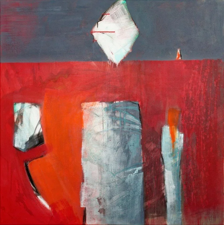 Originalkunstwerk "companions", 90x90 cm, abstrakt