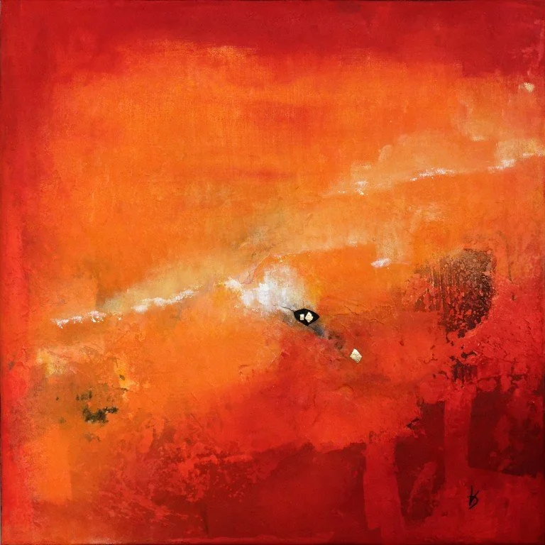 Originalkunstwerk "refined", 80x80 cm, abstrakt, mit Blattgold
