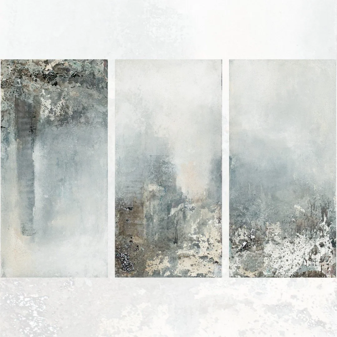 Originalkunstwerk "turnaround", 3 x 15x30 cm, abstrakt, 3-teilig