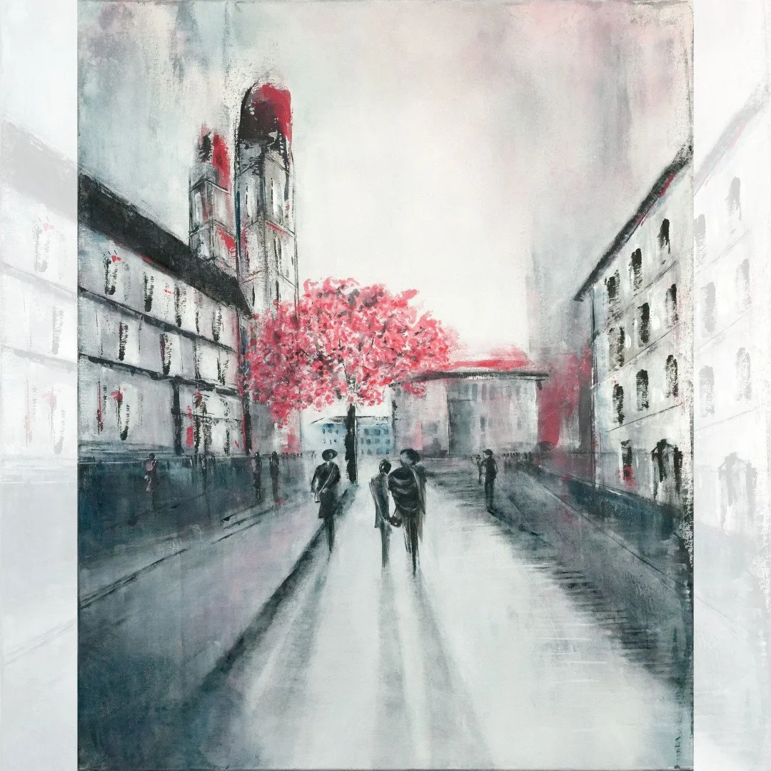 Originalkunstwerk "zurich", 80x100 cm, semi-abstrakt, urban