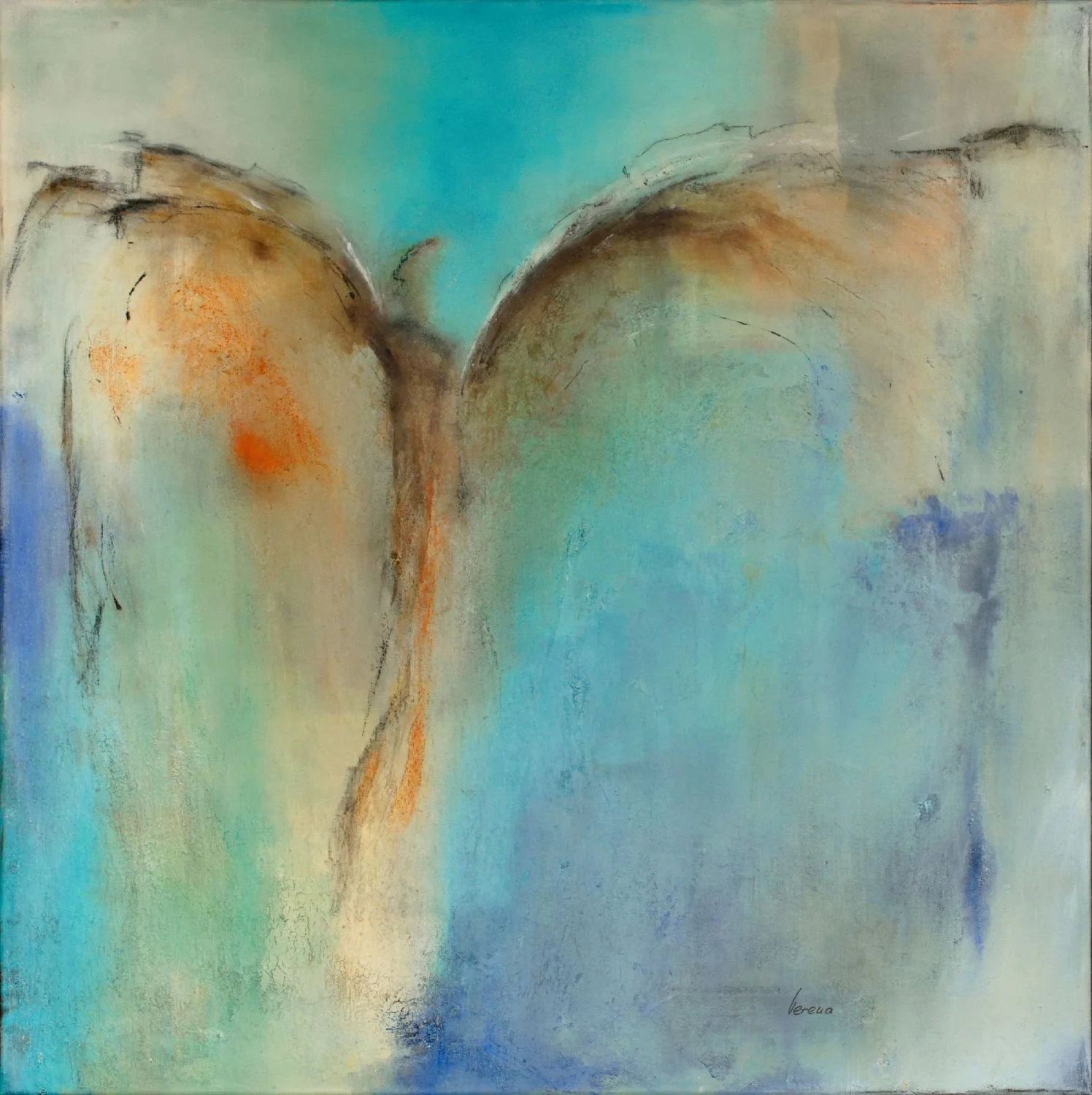 Originalkunstwerk "angela", 90x90 cm, abstrakt