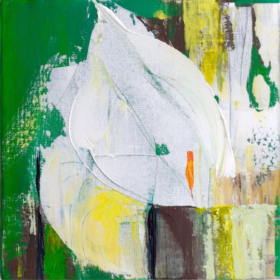 Originalkunstwerk "calla", 2 x 30x30 cm, semi-abstrakt, 2-teilig