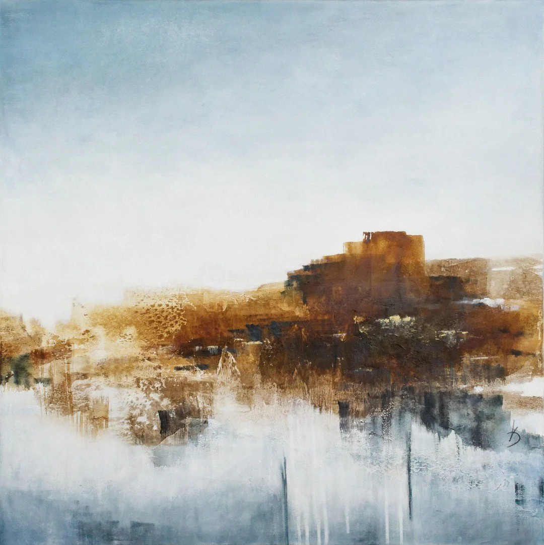Originalkunstwerk "castle", 90x90 cm, abstrakt