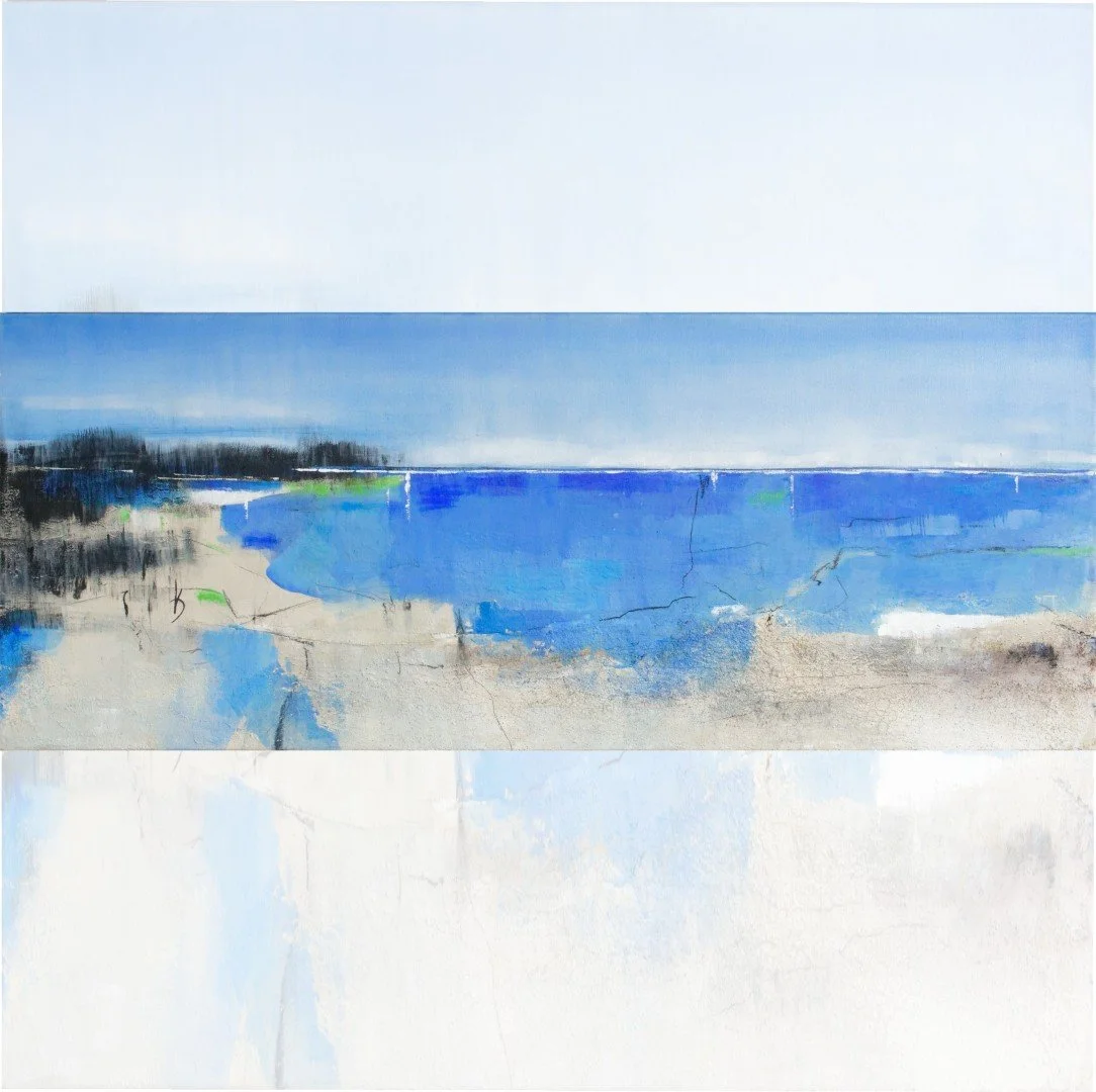 Originalkunstwerk "kefalonia 3", 40x100 cm, abstrakte Landschaft