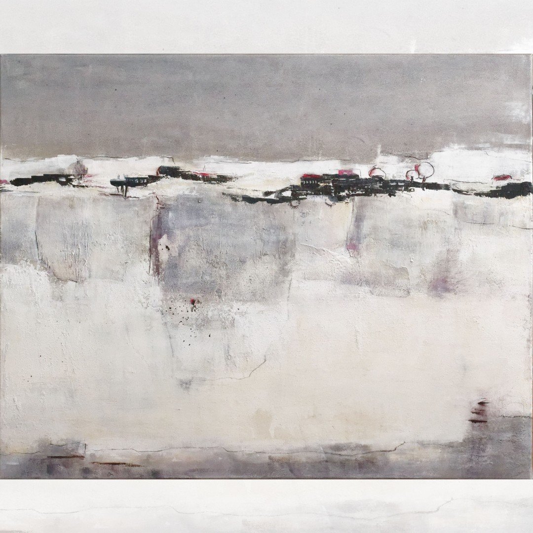 Originalkunstwerk "samaden", 80x100 cm, abstrakte Landschaft