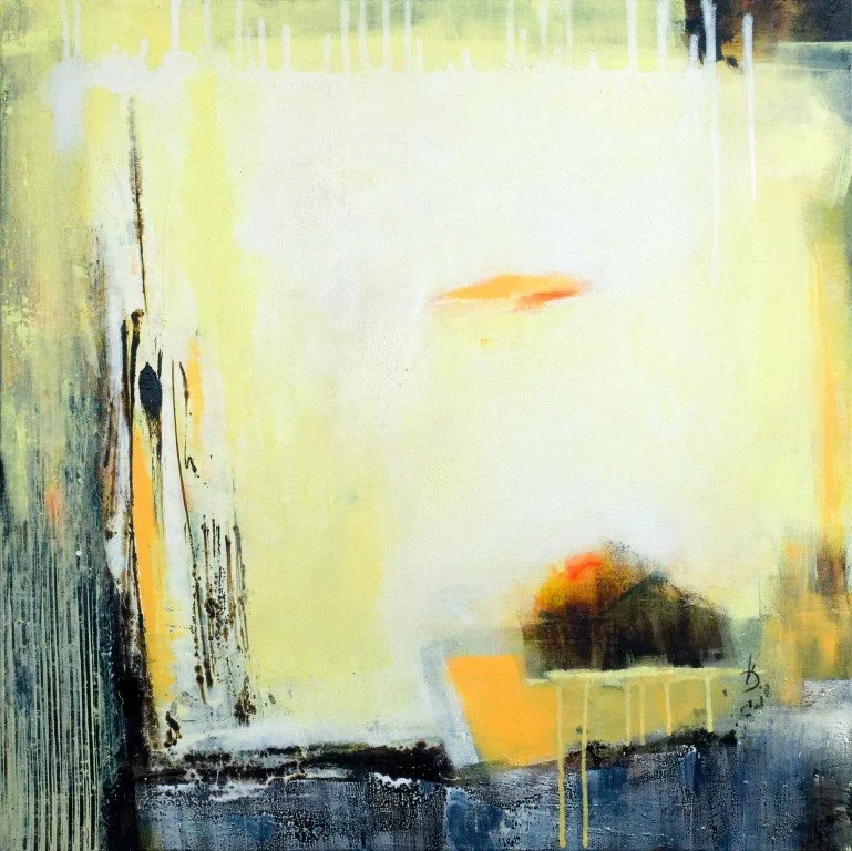 Originalkunstwerk "daffy", 80x80 cm, abstrakt