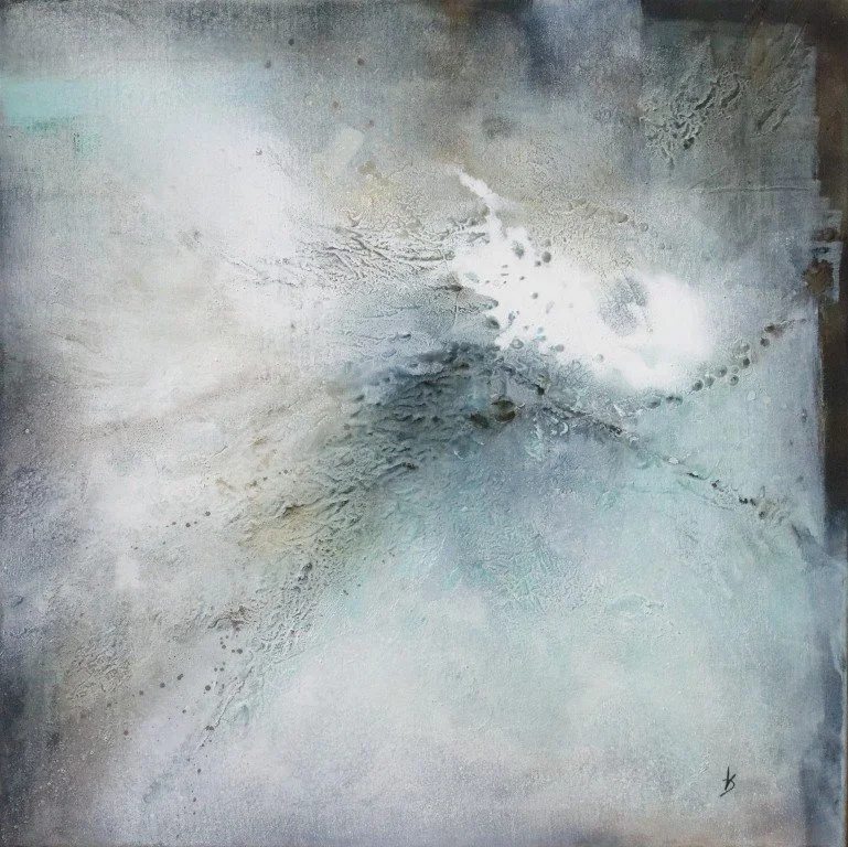 Originalkunstwerk "arrived", 80x80 cm, abstrakt