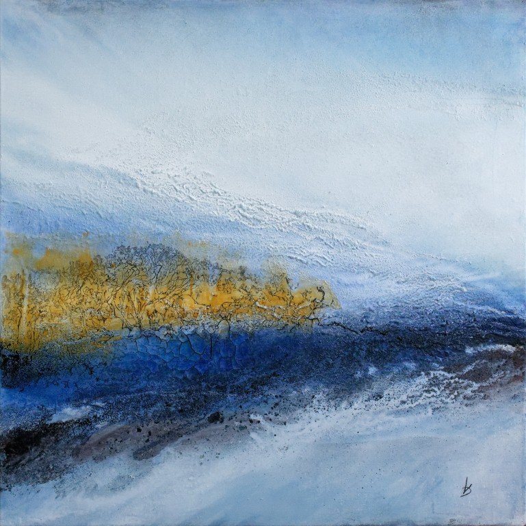 Originalkunstwerk "isle", 80x80 cm, abstrakt