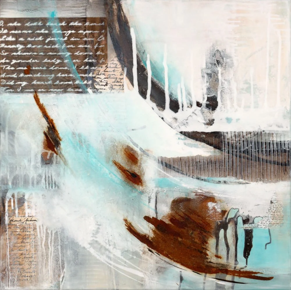 Originalkunstwerk "motion", 80x80 cm, abstrakt, mit Rost