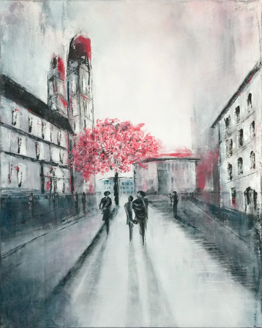 Originalkunstwerk "zurich", 80x100 cm, semi-abstrakt, urban