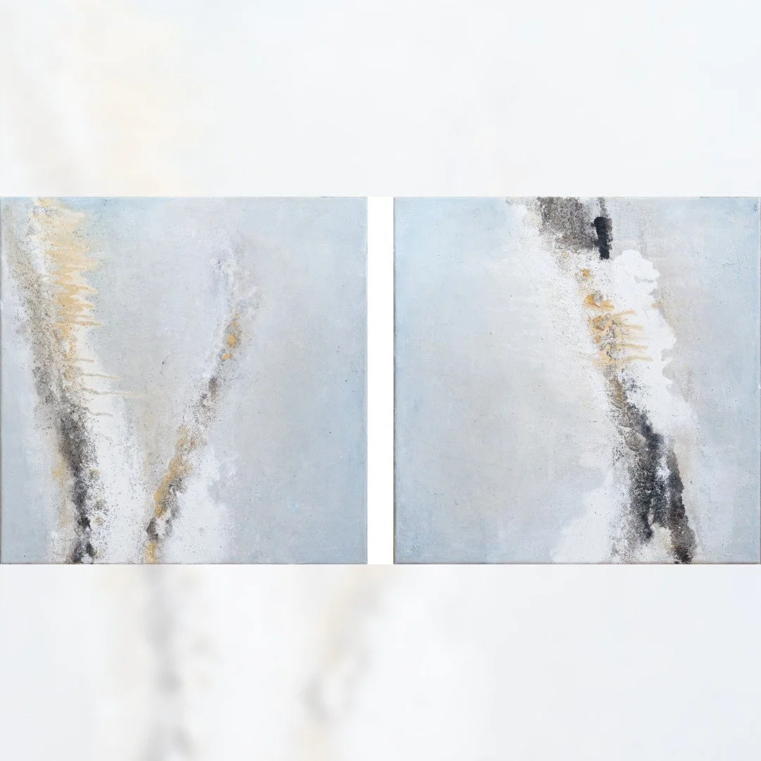 Originalkunstwerk "... but different", 2x 40x40 cm, abstrakt, 2-teilig