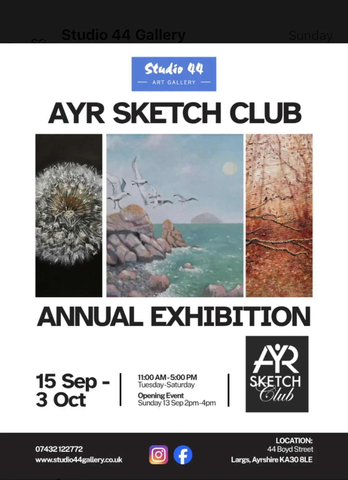 Studio 44 | Ayr Sketch Club Annual Exhibition