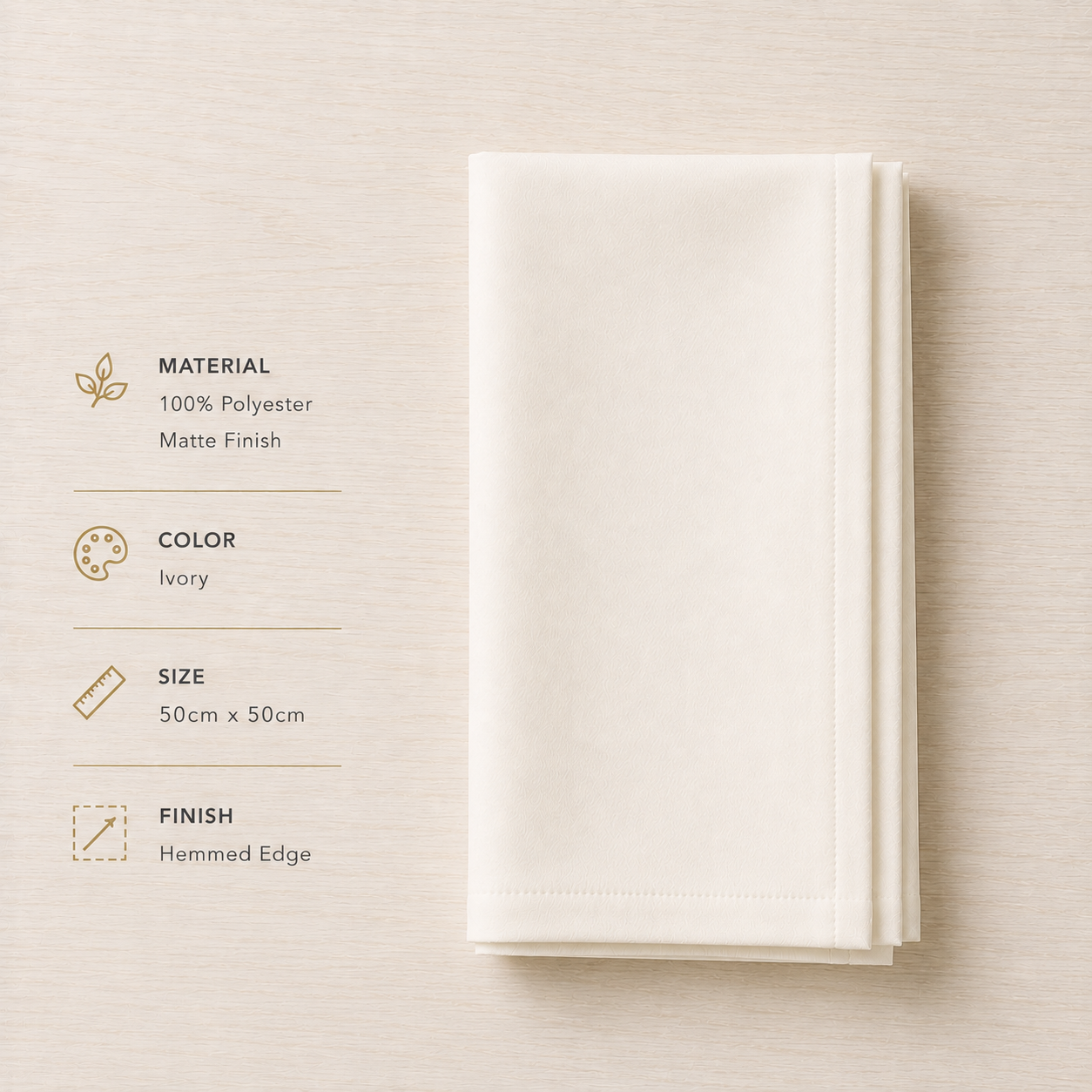 Ivory polyester