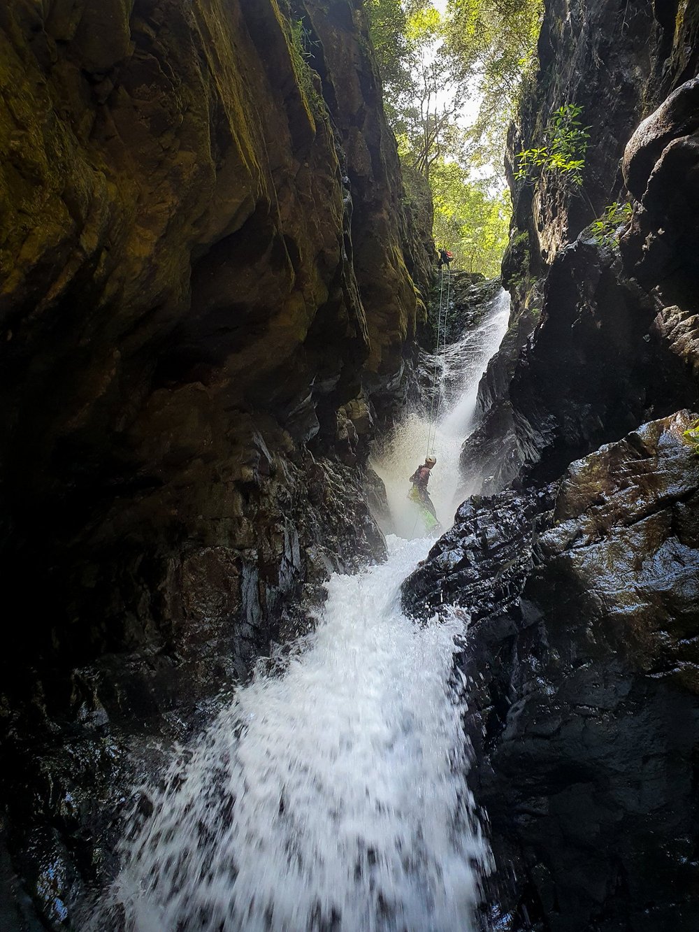 Waterfall adventure in Urumbilum Canyon