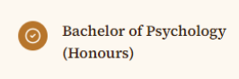 Text indicating a Bachelor of Psychology degree with Honours
