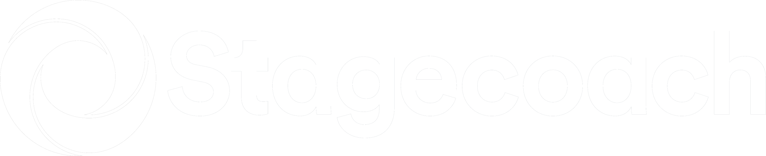 Stagcouch logo, featuring a circular swirl design to the left of the text 'stagcouch' in lowercase letters.