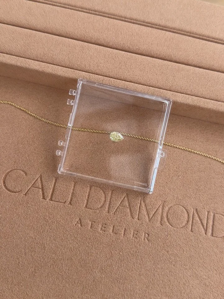 Yellow Diamond (Setting Ideas) 💡 we are playing around with custom ideas. This beautiful natural 1.12ct Fancy Yellow Pear Cut Diamond is available for purchase. GIA Certified with POA (DM for pricing) 💛 #naturalyellowdiamonds #yellowdiamonds #fancy