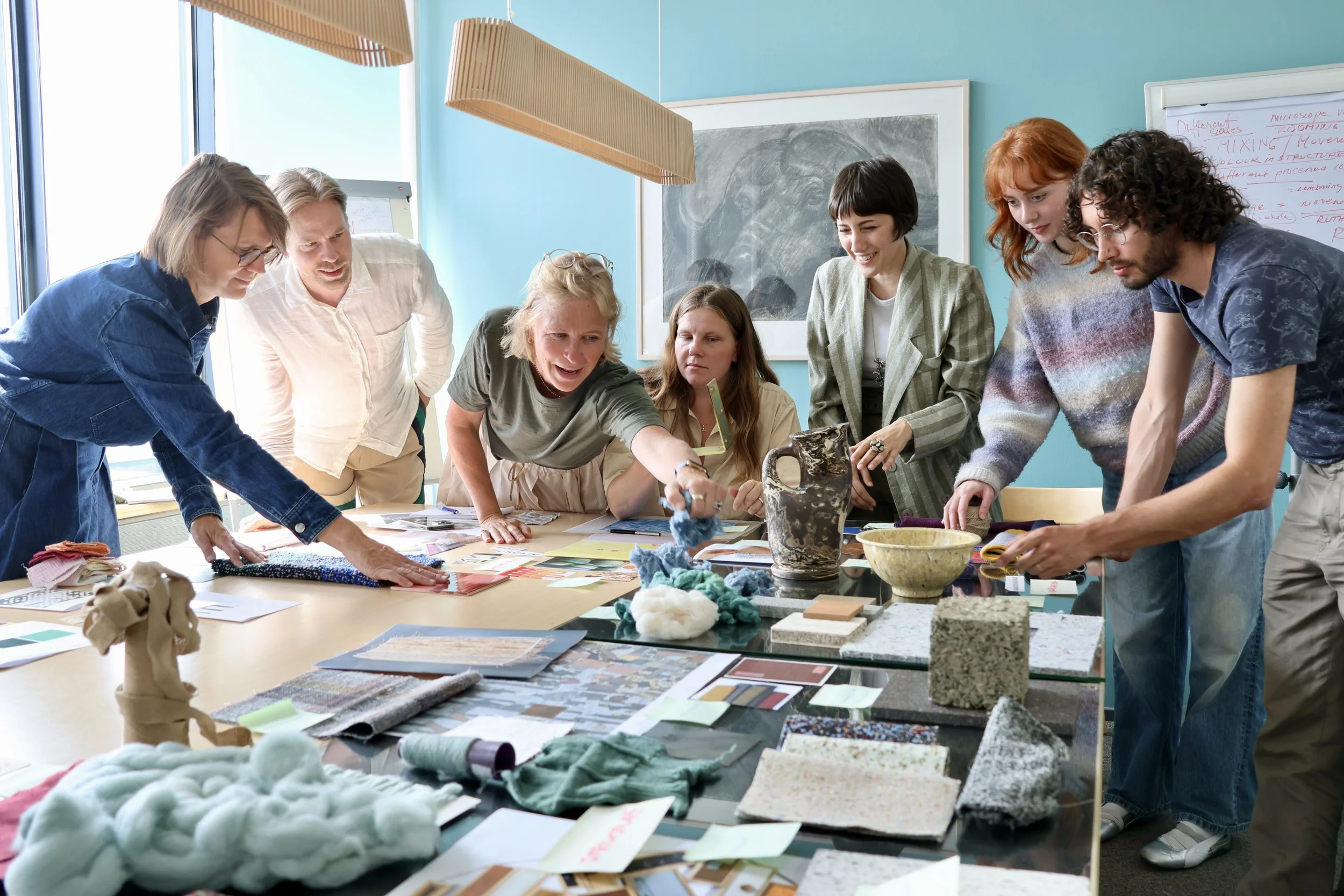 MELANGE starts with a co-creative design workshop at Aalto University to shape the visual identity of this new project transforming colouration in textiles