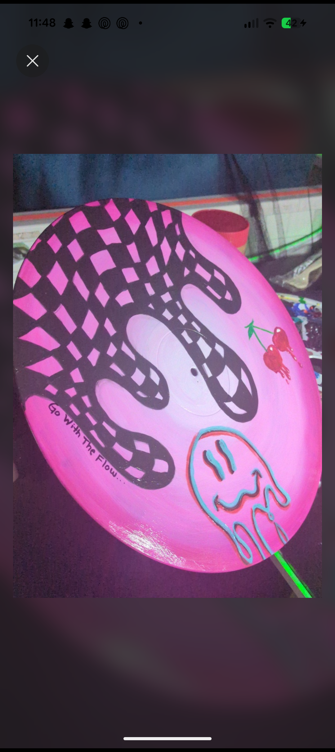 Go With The Flow" Vinyl Record Art (12")