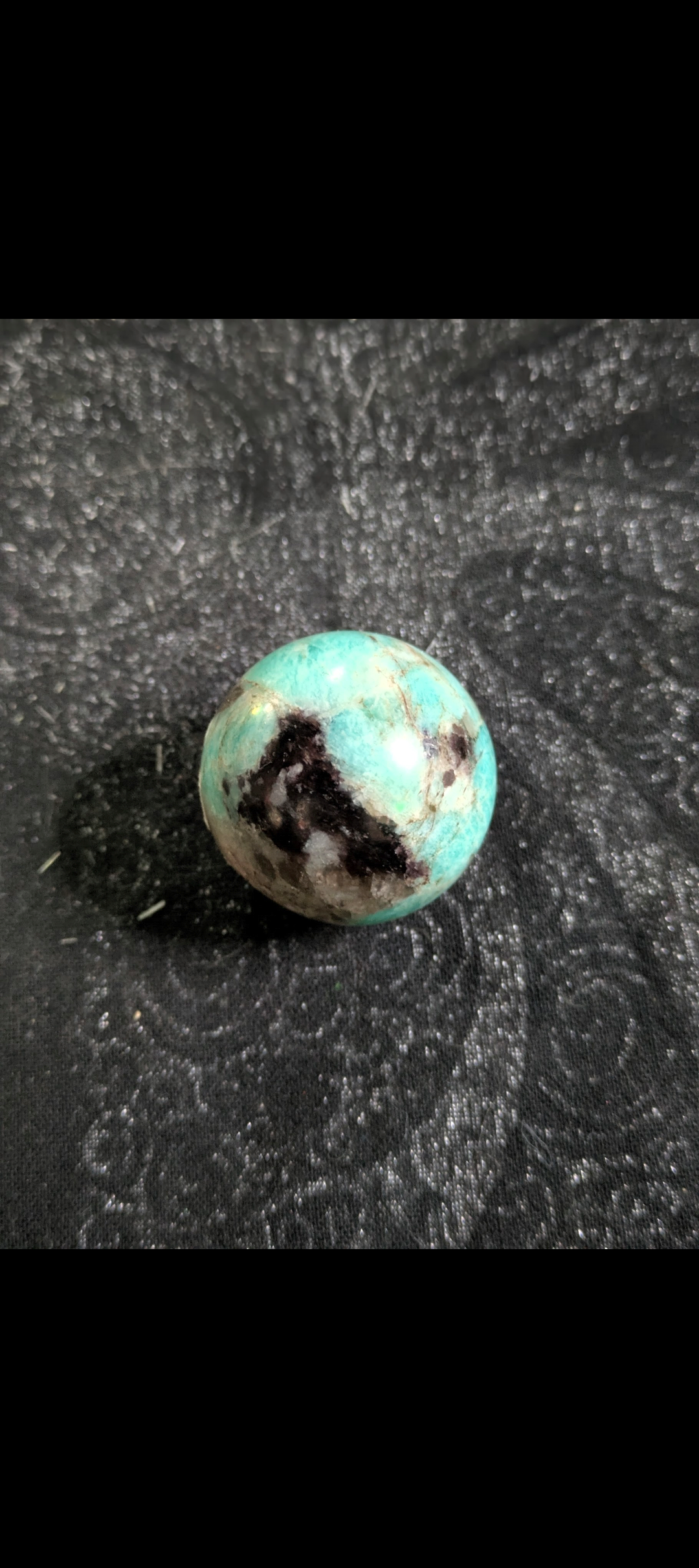 Polished Amazonite Crystal Sphere (~1–1 ½")
