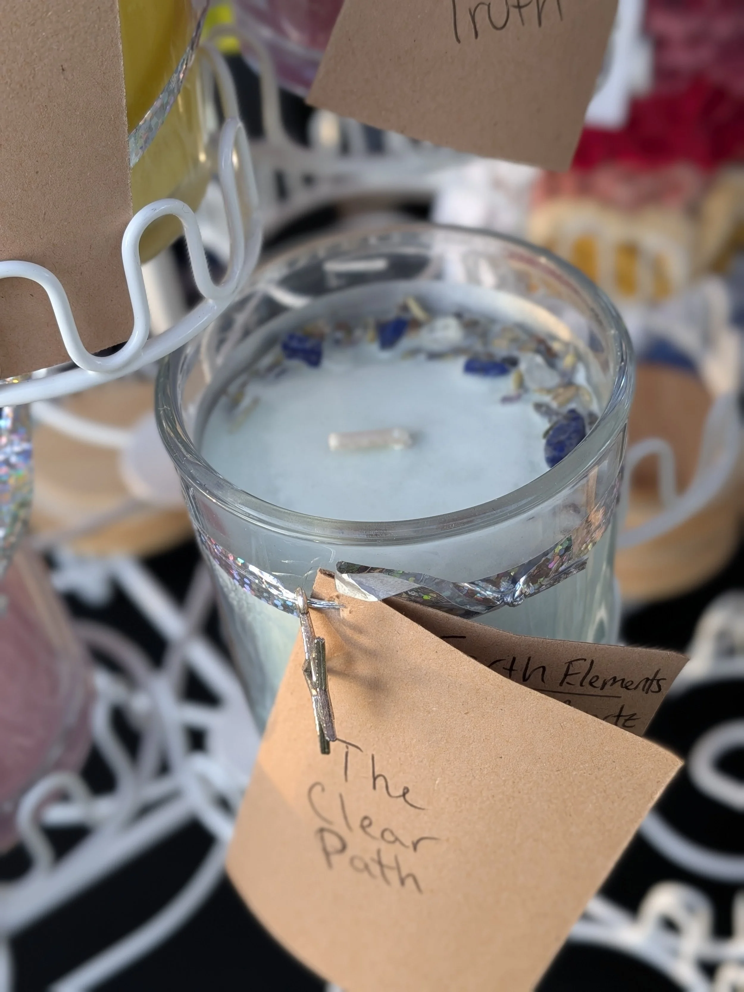 Attuned Botanical & Crystal Ritual Candle