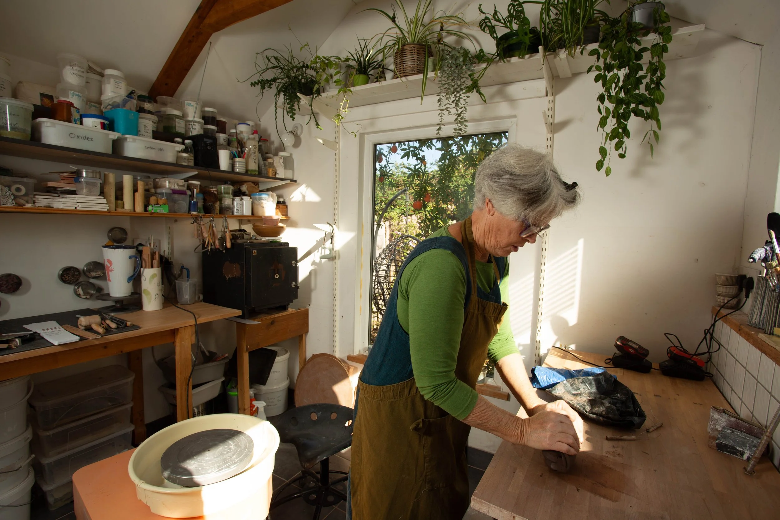 Teacher Sheena Bond in her Ceramics Studio in Eastleigh, Hampshire