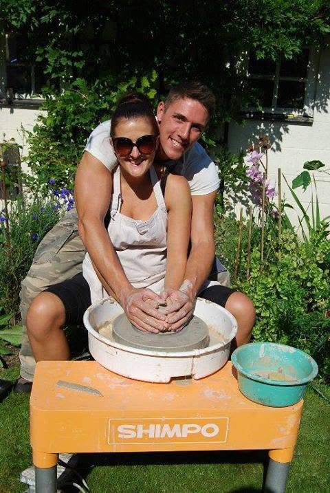 1:2 pottery throwing lesson for two people with Sheena Bond at her home studio near Eastleigh