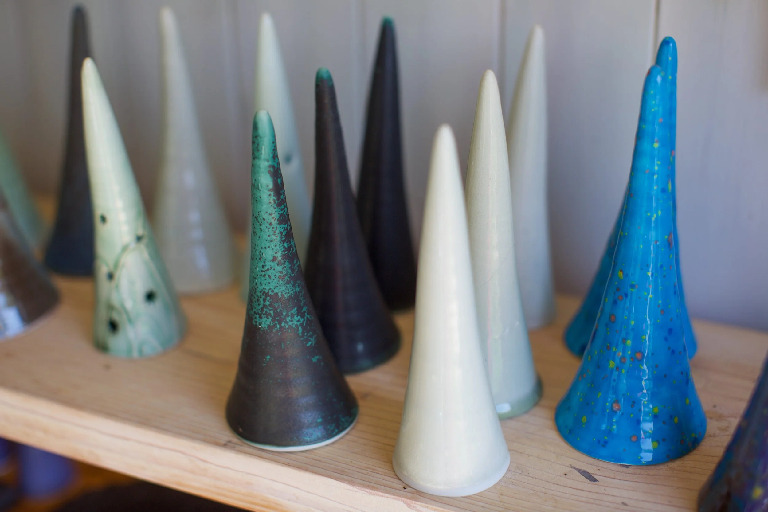 choice of coloured Handmade ceramic mushroom cane toppers, by Sheena Bond.jpg