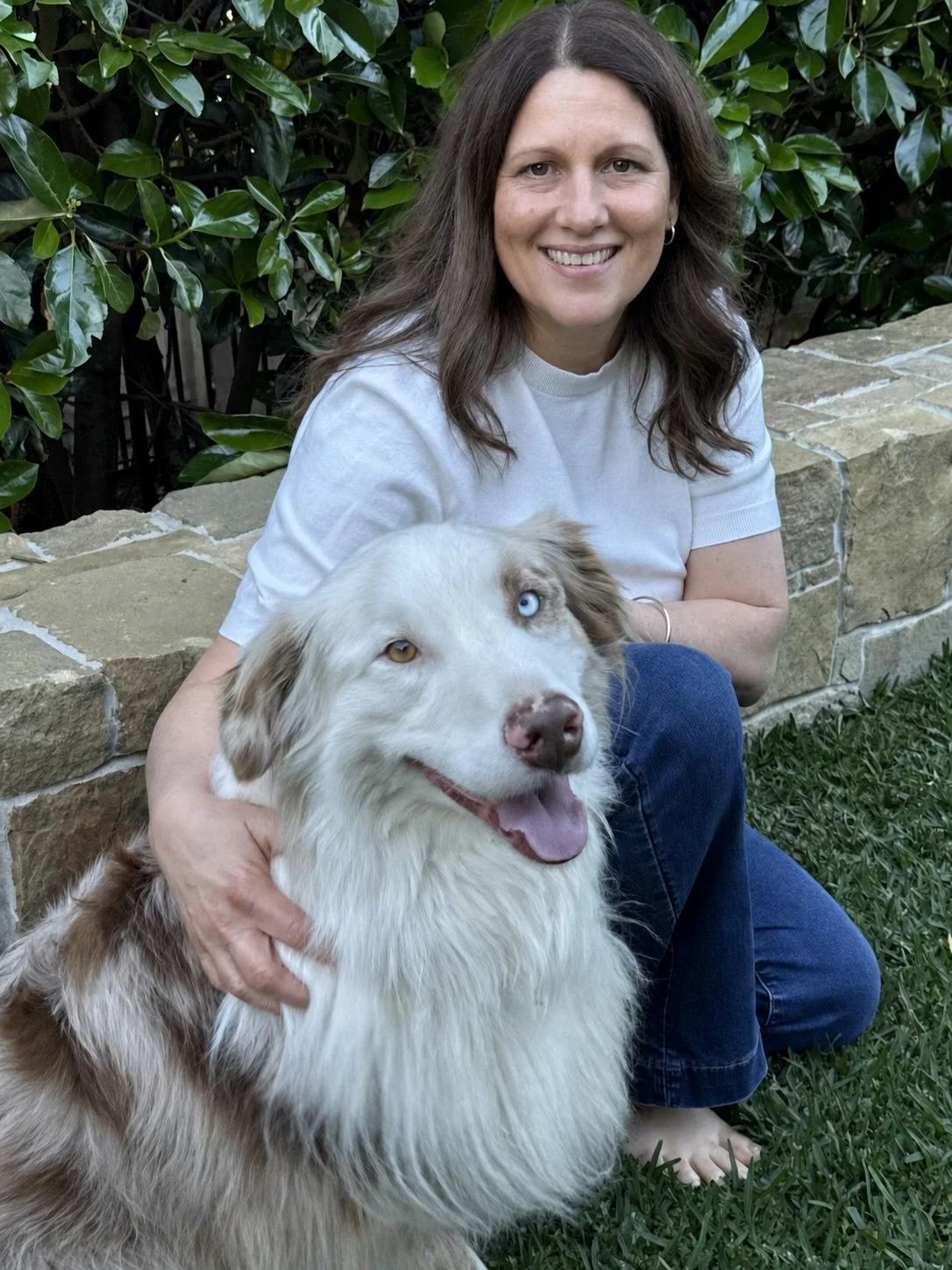 Renee Harrington with her dog
