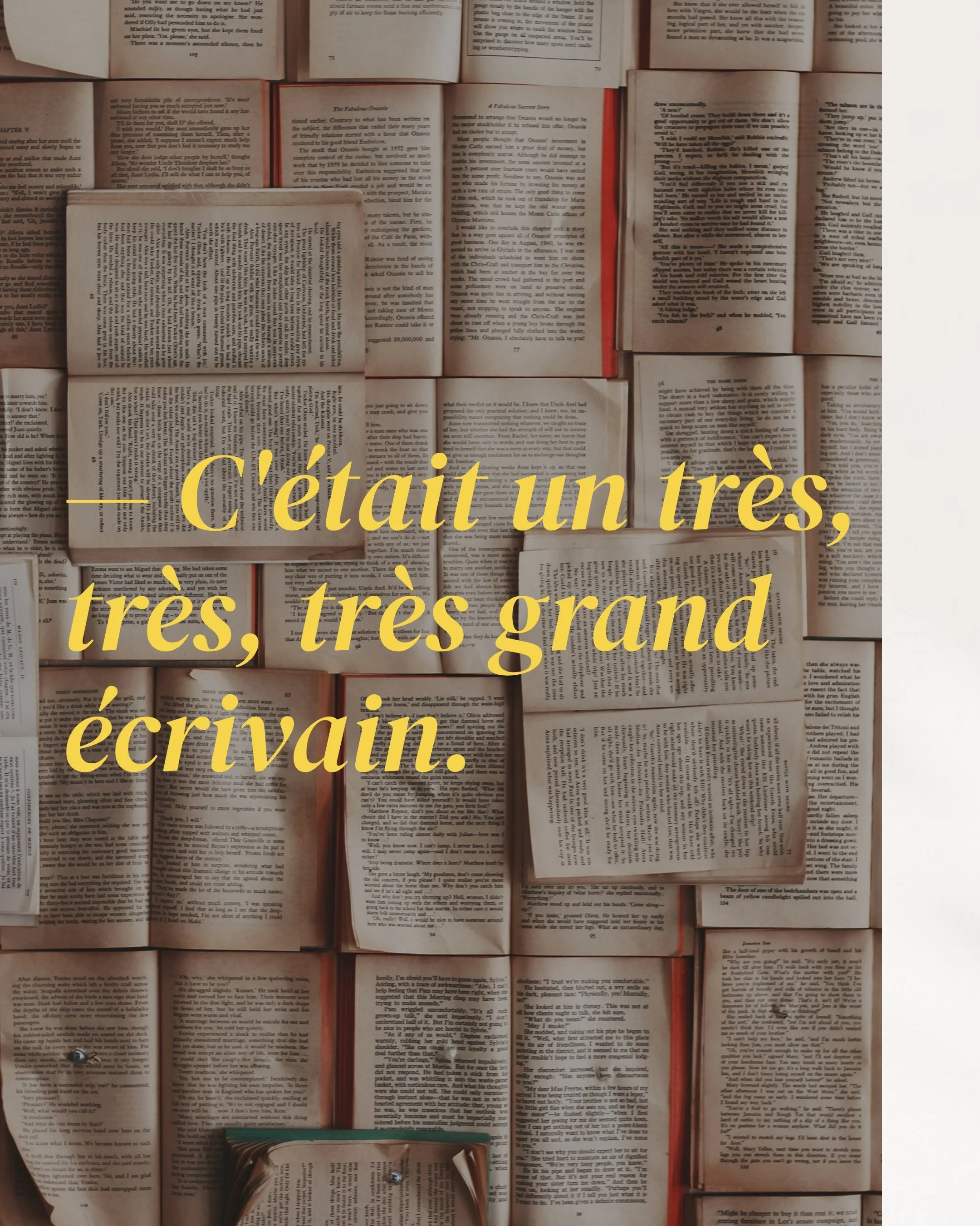 Un grand classique.