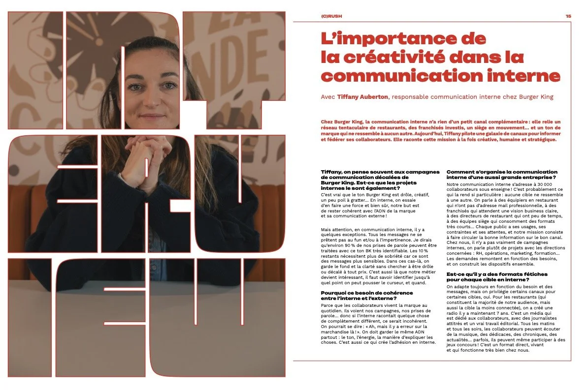 Interview au sein du magazine (C)RUSH