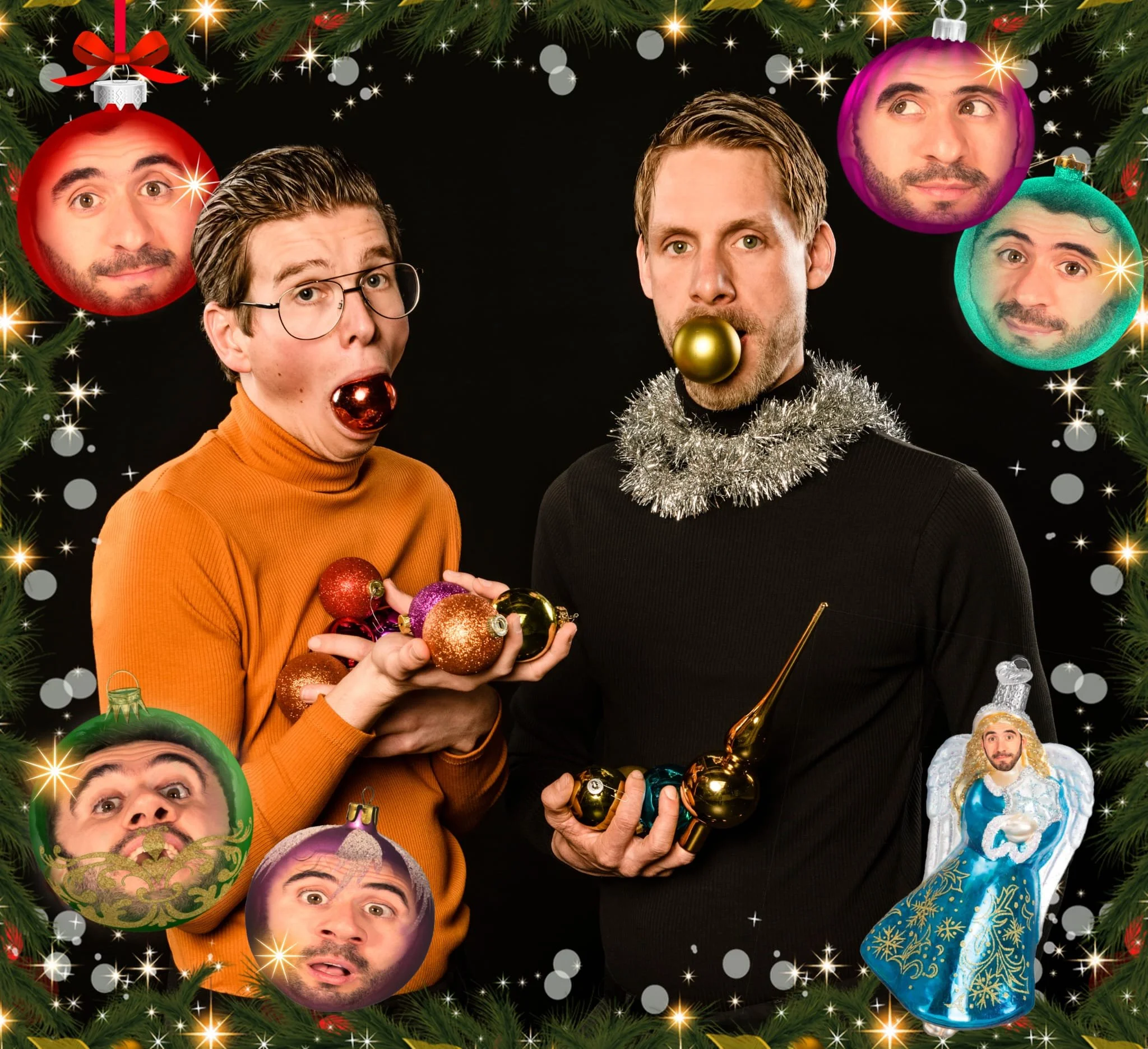 Cabaretcollectief Un Dos Stress speelt de voorstelling De Grote Un Dos Stress Kerstspecial - Thijs van de Meeberg, Remy Evers, Marco Lopes