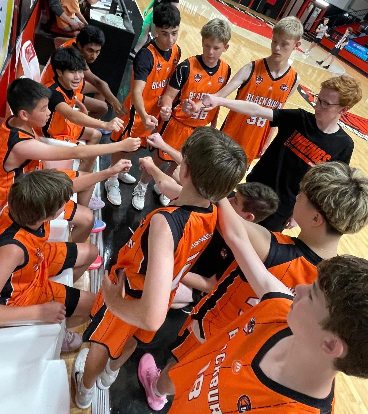 VJBL U16 boys 2026, moving hands together in unison