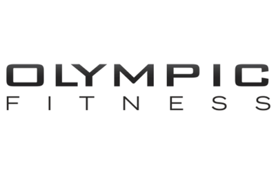 Olympic Fitness logo with bold black capital letters.