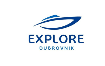 Explore Dubrovnik logo with a stylized boat graphic and text
