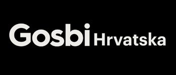 Gosbi Hrvatska logo on a black background.
