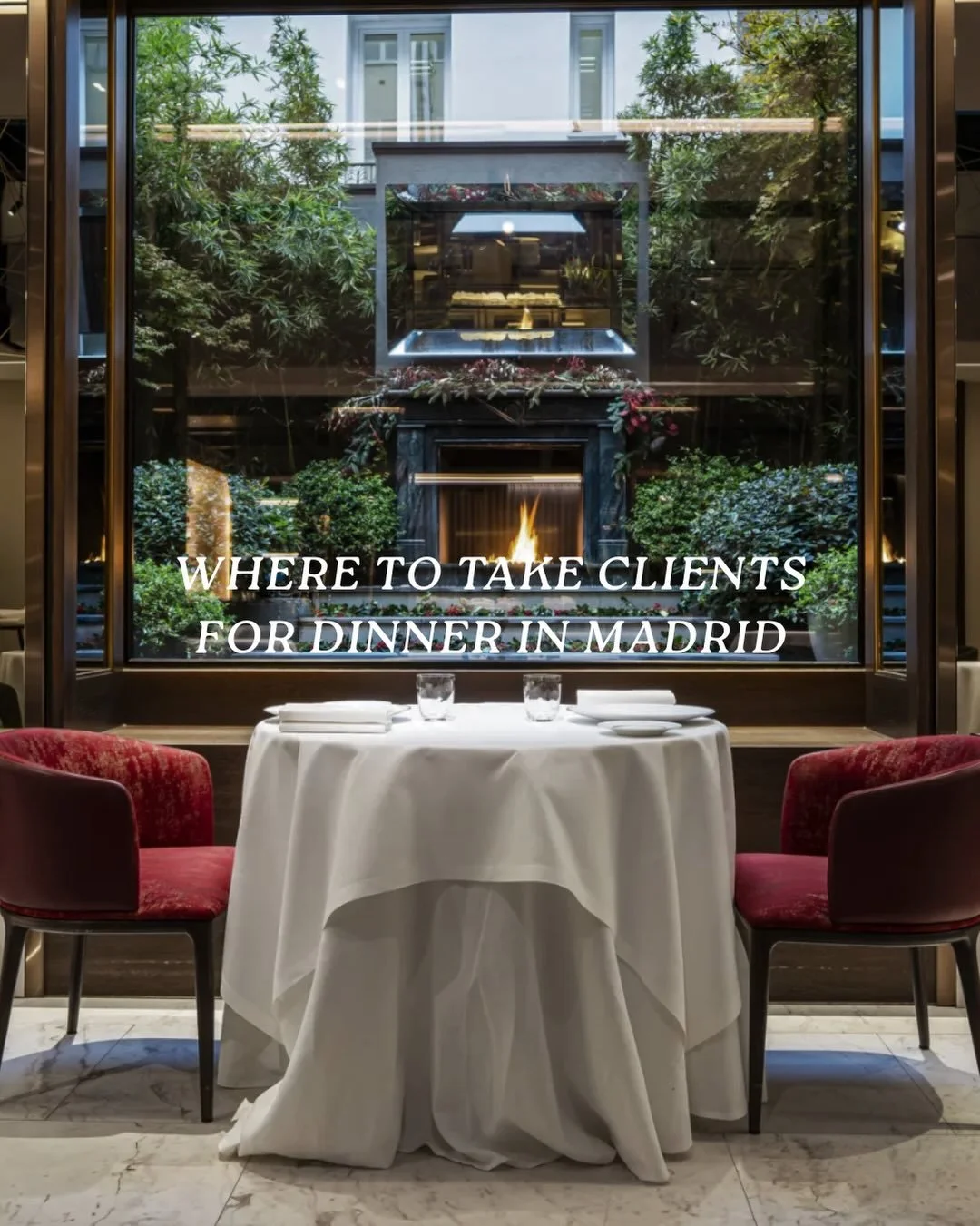 If you&rsquo;re hosting clients or colleagues in Madrid, these are a few restaurants we&rsquo;d happily book again and again.

@restaurantenuma - For their beautiful interiors and Italian classics 
@saddlemadrid - For impeccable service and a refined