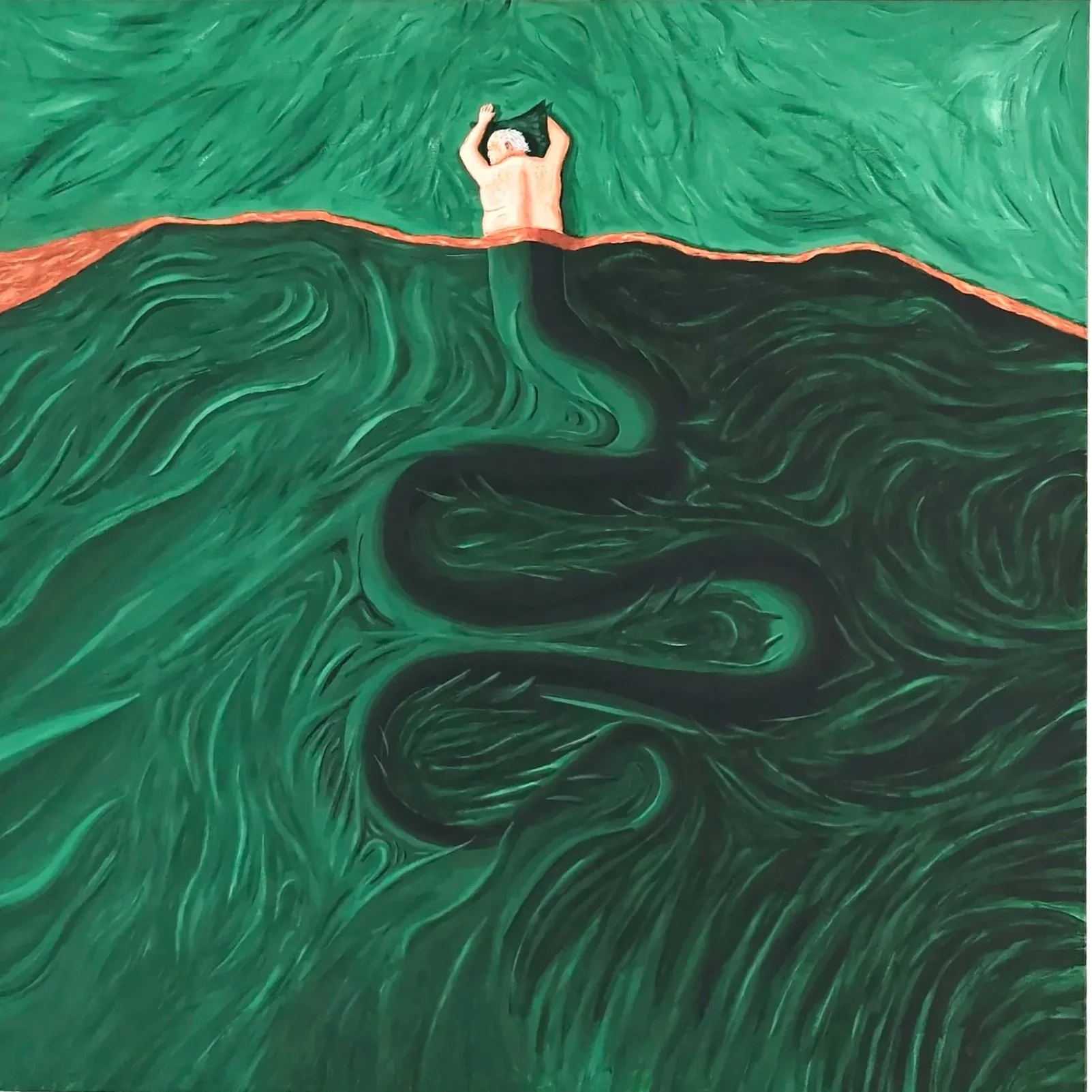 Serpent, 2025 
Acrylic on canvas 
100 x 100cm