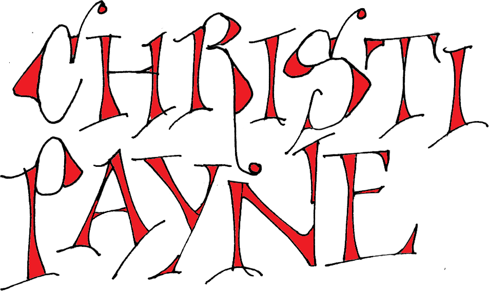 Handdrawn calligraphy of Christi Payne