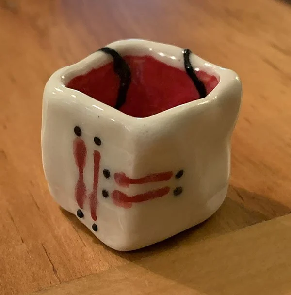 Ceramic square pinch pot