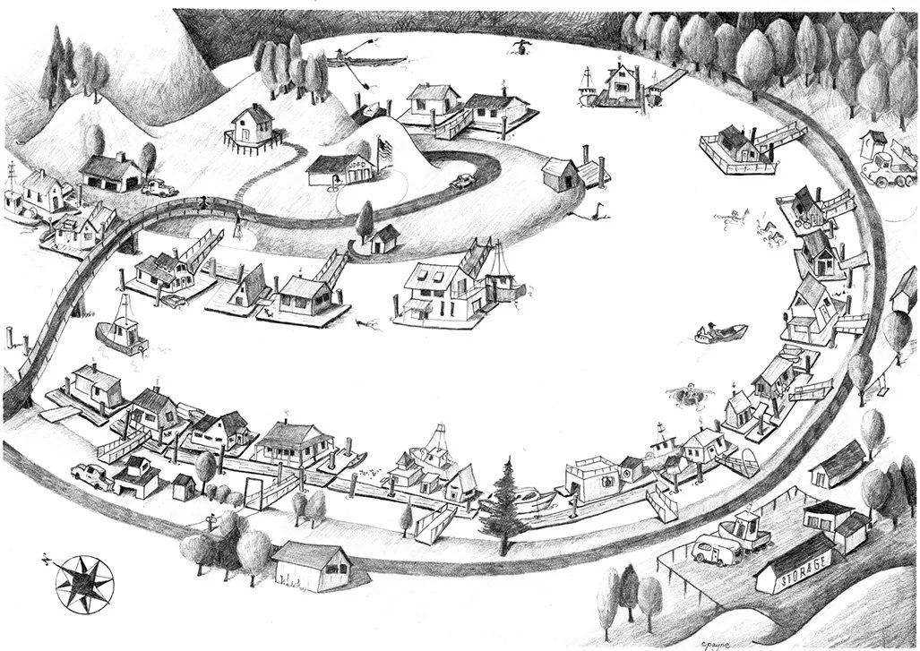 Map of the river floatboat area