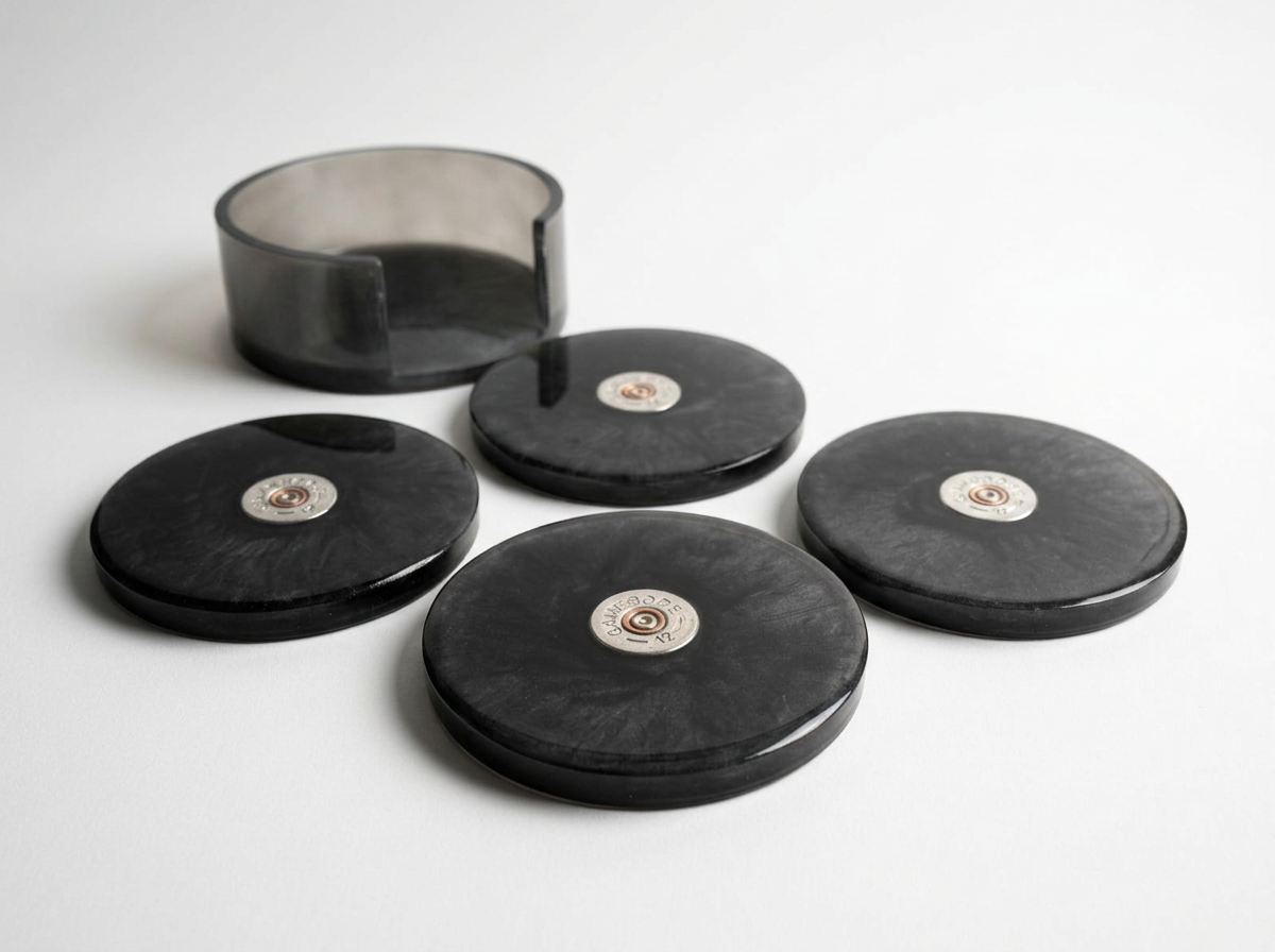 The Tea at 12 Collection - 4 Coasters & Holder