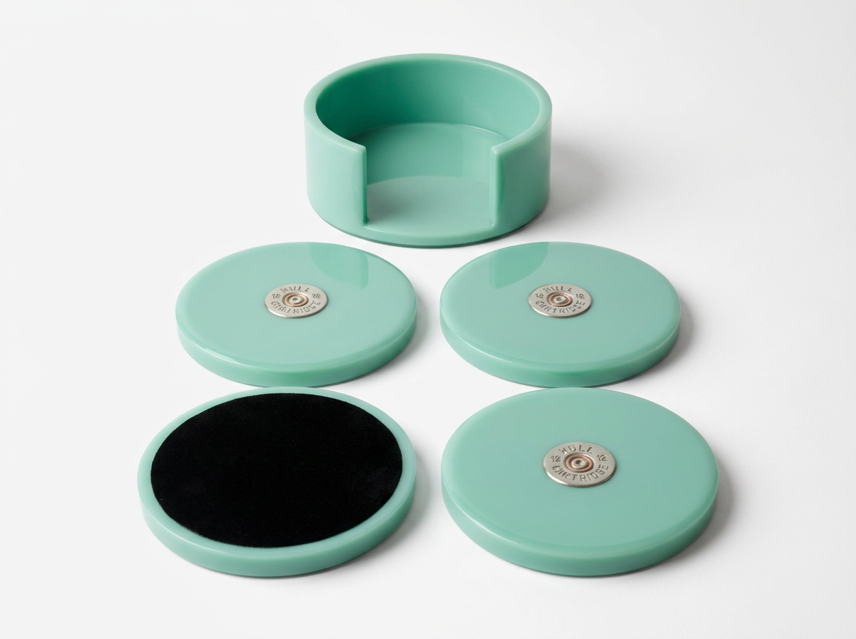 The Tea at 12 Collection - 4 Coasters & Holder
