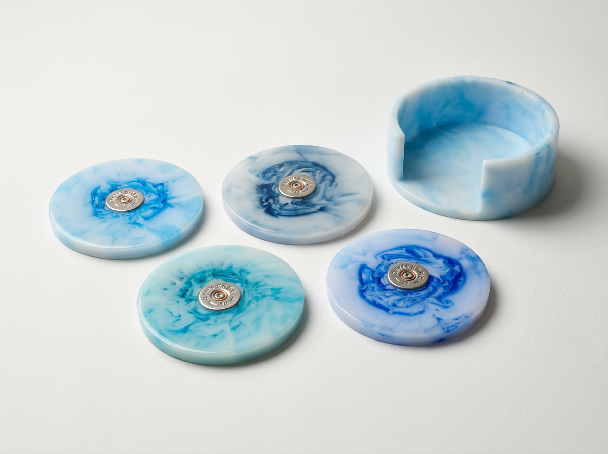 The Tea at 12 Collection - 4 Coasters & Holder