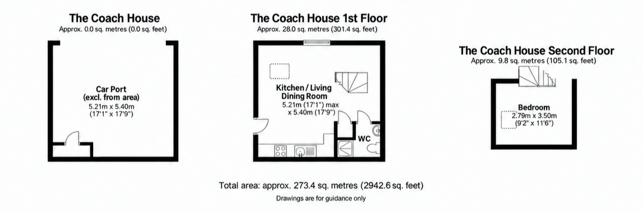 The Coach House Floorplans