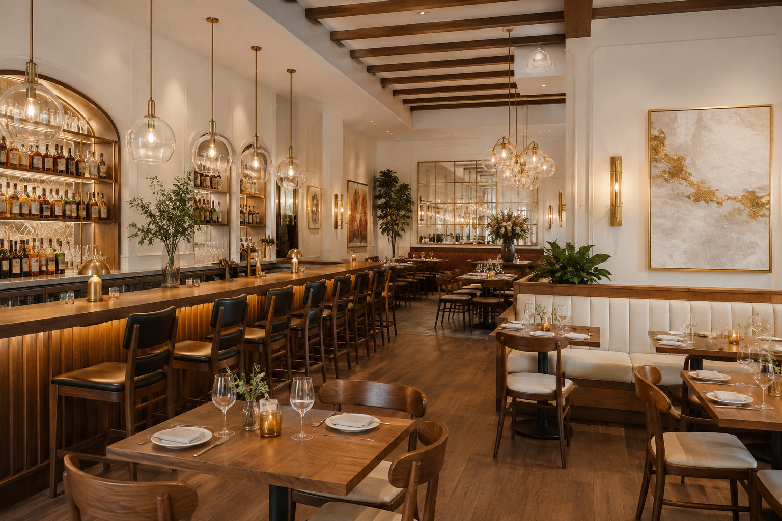 beautiful polished casual restaurant photo