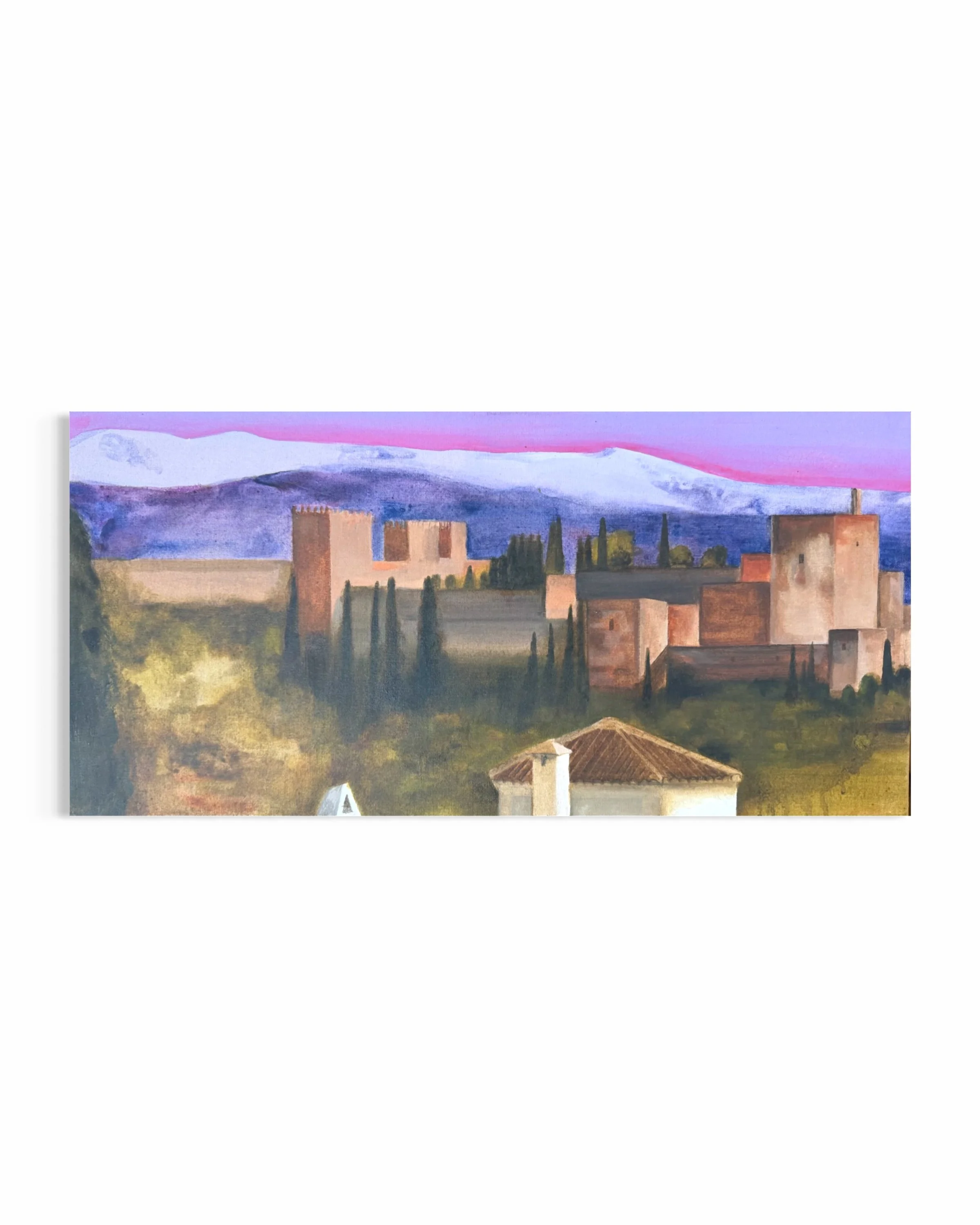 Alhambra con cielo lila