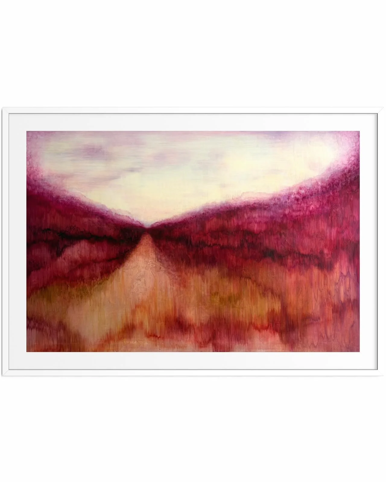 Litografía Paisaje fucsia