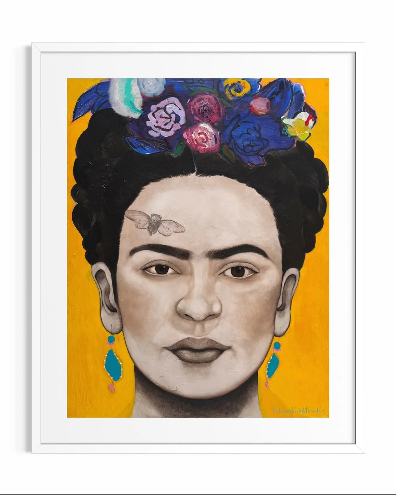 Retrato de Frida Kahlo — Litografía